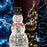 Χριστουγεννιάτικη διακόσμηση, προβολέας λέιζερ και 2 φιγούρες LED - Χιονάνθρωπος 90 cm και Πολική Αρκούδα 42 cm