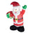 Φουσκωτός Άγιος Βασίλης με βελούδο, 122 cm, φως LED