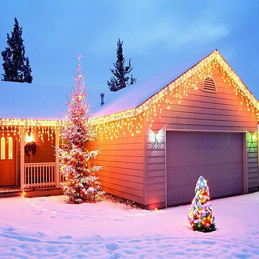 Χειμερινός διακοσμητικός φωτισμός, Θερμό Λευκό Φως -Πακέτο Γιρλάντα για: μαρκίζες 28m, μπαλκόνι 5m, παράθυρα 2x3m, περιλαμβάνονται αξεσουάρ