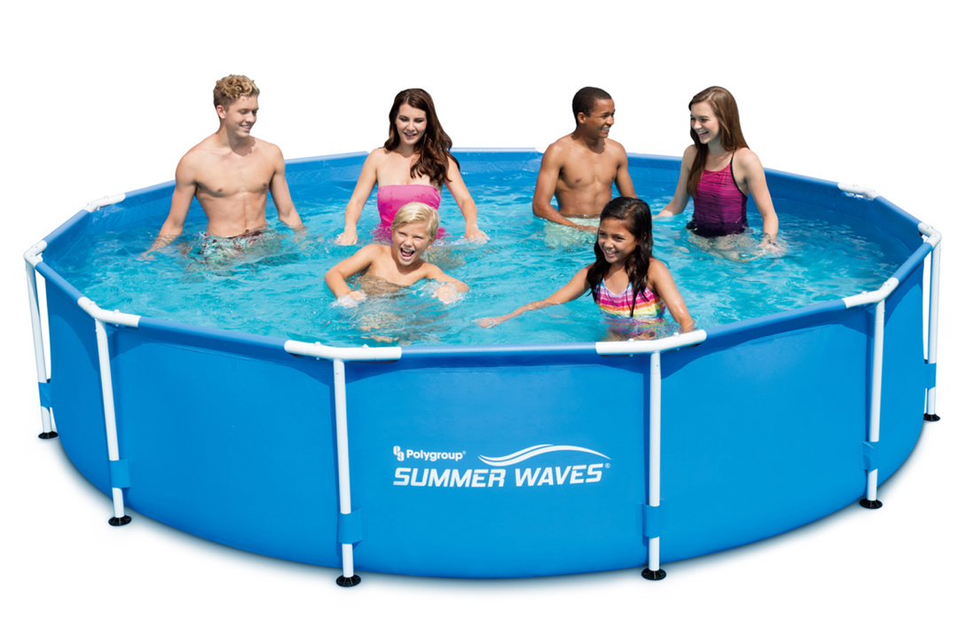 Πισίνα στρόγγυλη με μεταλλικό σκελετό "Summer Waves". Διαστάσεις 366 x 76cm (Περιλαμβάνεται η αντλία φίλτρου)